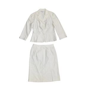 Dressbarn Pinstripe 2 Piece Skirt Suit Blazer 6 Career Office Professional 90s